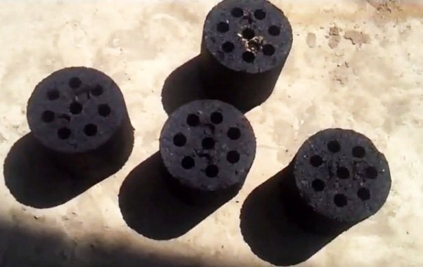 carbón briquetado