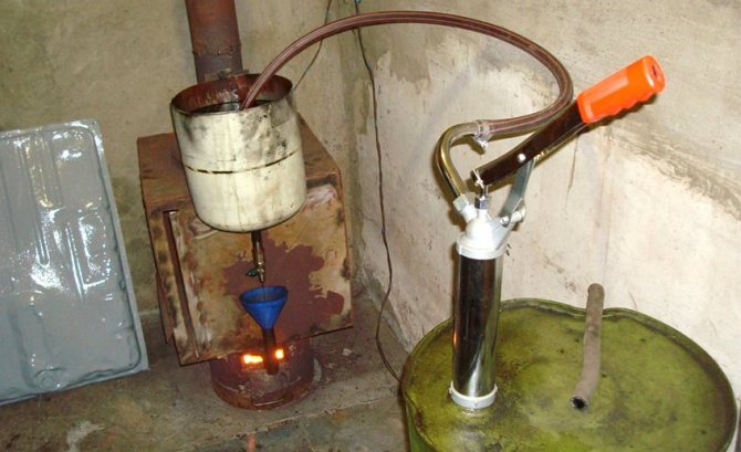 Potbelly stove para sa pagsubok ng pang-eksperimentong
