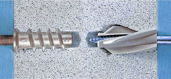 metal dyvel og plast dyvel