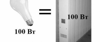 batteria di riscaldamento elettrico con consumo di lampadina