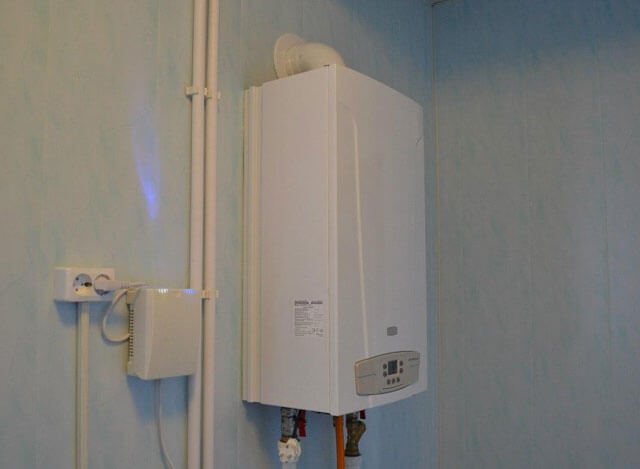 gas boiler in an apartment building