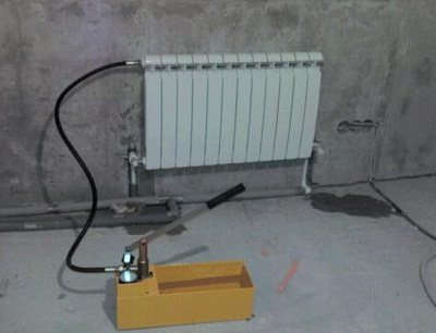 A fűtési rendszer hidraulikus tesztjei, hidraulikus préselés