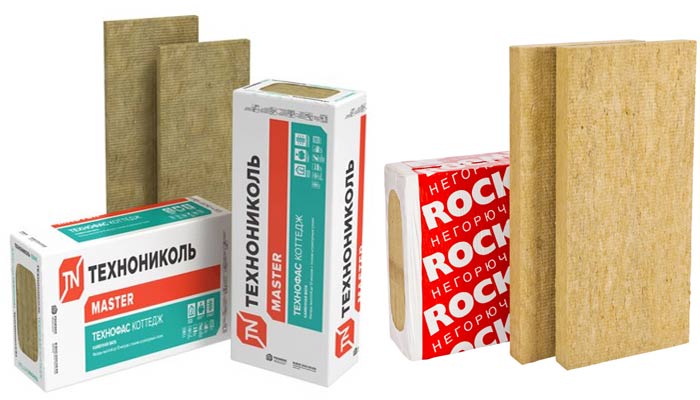 Lână de piatră Technonikol și Rockwool