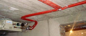 Dispozitiv de conducte de încălzire și principiul de funcționare a circuitului de încălzire a schimbătorului de căldură pentru ventilația alimentării cu apă