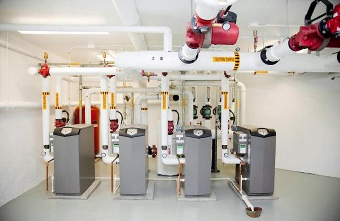 Verwarmingssysteem van een gebouw met meerdere verdiepingen