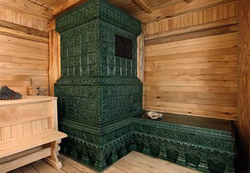 Piec do sauny z kaflami