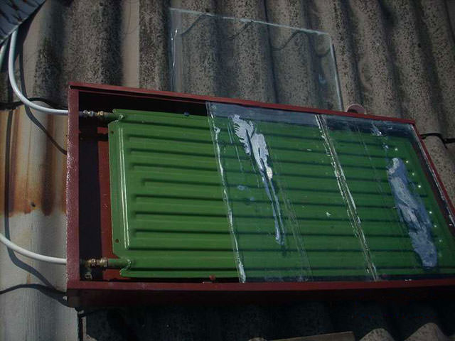 Batería descargada como colector solar