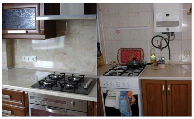 Un esempio dell'ubicazione di una presa da cucina
