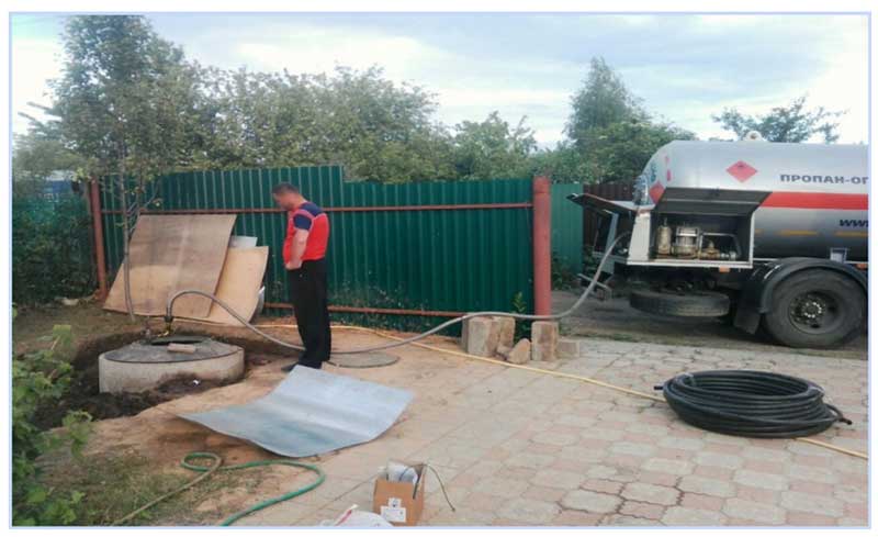 Imported gas for a private house