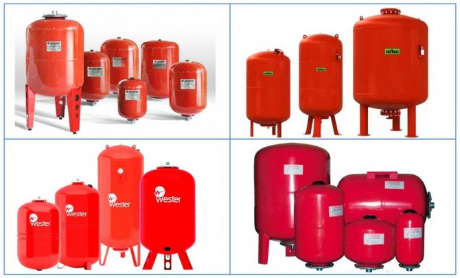 Expansievat voor selectie watertoevoer, installatie