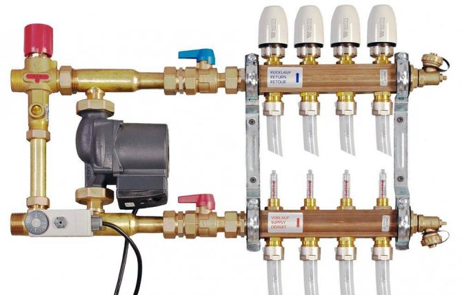 Bedradingsschema voor water-vloerverwarming: versies en handleiding van het apparaat