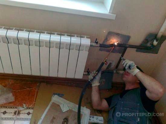 svejsning ved udskiftning af batteriet
