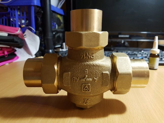 Driewegklep voor vloerverwarming