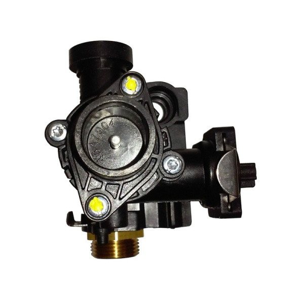 Treveisventil for gass