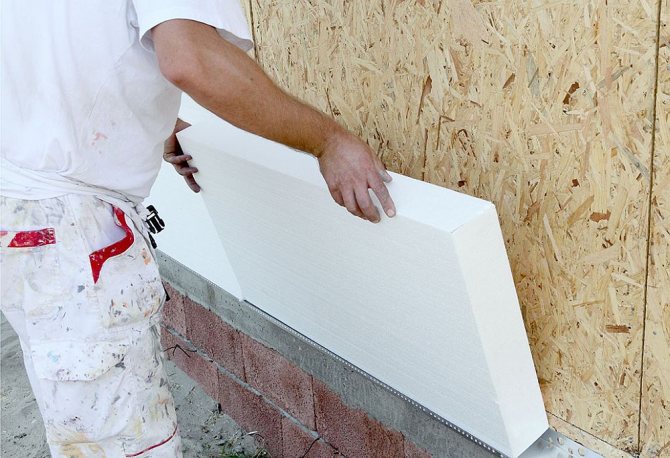 Styrofoam leggen