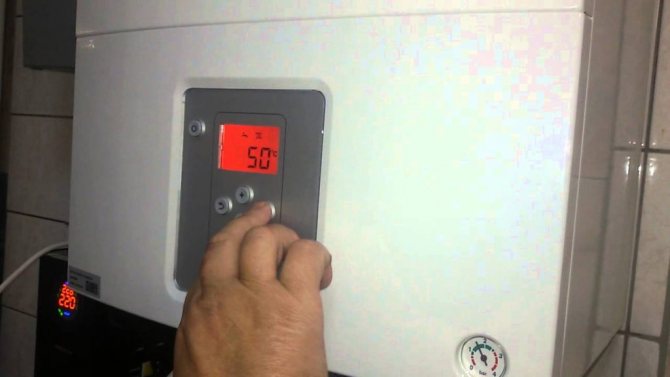 Instellen van de watertemperatuur in de gasboiler