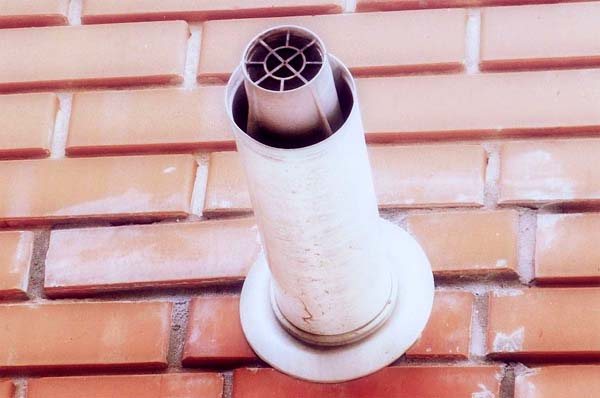 Installerad koaxial skorsten