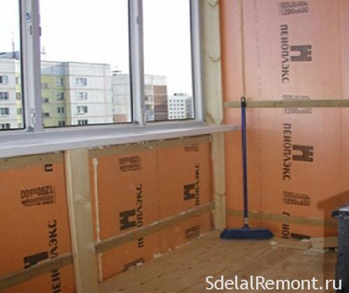 Isolatie van het balkon met penofol