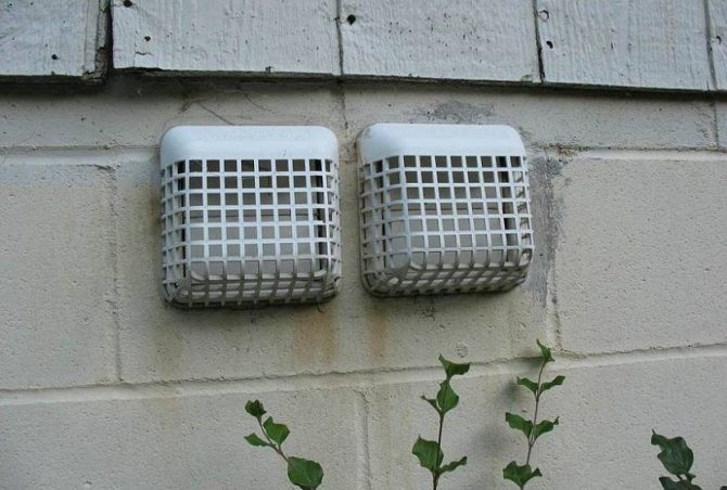 تهوية القبو في المرآب